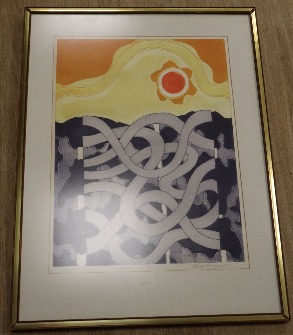 John Brunsden (1933-2014), two limited edition prints, Tangle and Nocturn, signed, 30/50 and 28/75, 62 x 47cm